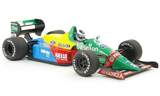 Benetton B188 course 1/43 Minichamps 1990 Benetton B188 No.19 M.Hakkinen Test Silverstone coche miniatura
