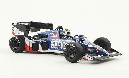 Tyrrell 012 1984 1/43 Minichamps Ford No.3 Systime S.Johansson GP Gran Breta&Atilde;&plusmn;a coche miniatura