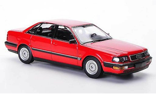 Audi V8 berline 1/43 Minichamps rojo 1988 coche miniatura