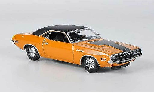 Dodge Challenger 1970 1/43 Minichamps R/T naranja/negro coche miniatura