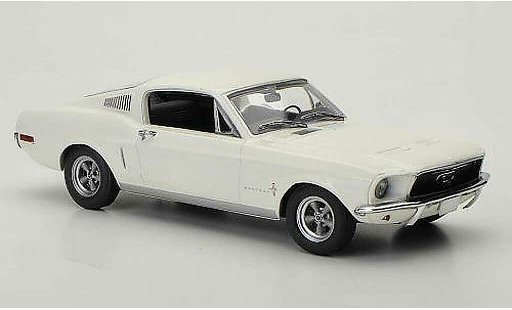 Ford Mustang Fastback 1/43 Minichamps 2+2 blanco coche miniatura