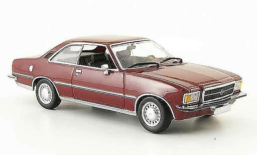 Opel Rekord D 1/43 Minichamps coupe rojo 1975 coche miniatura