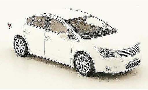 Toyota Avensis Base 1/43 Minichamps blanco 2009 coche miniatura