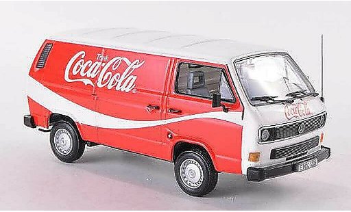 Volkswagen T3 A 1/43 Minichamps furgoneta Coca Cola blanco/rojo 1983 Coca Cola Collection coche miniatura