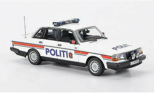 Volvo 240 GL 1/43 Minichamps Politi Polic&iacute;a Norwegen 1986 coche miniatura