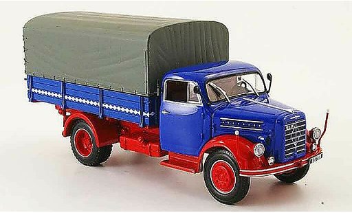 Borgward B4500 plateau 1/43 Minichamps plataforma Plane azul rojo avec Rautenband 1954 coche miniatura