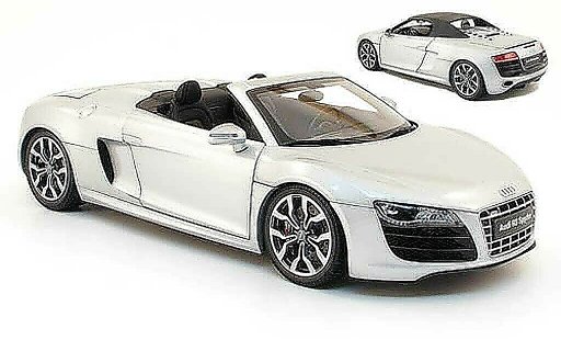 Audi R8 spyder 1/18 Kyosho 4.2. fsi gris 2010 coche miniatura
