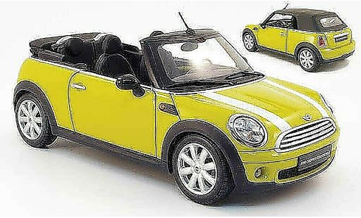 Mini Cabriolet Base 1/18 Kyosho amarillo 2009 coche miniatura