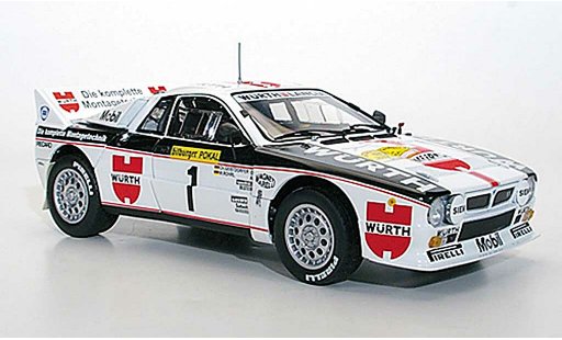 Lancia 37 Rally 1/18 Kyosho No.1 Wurth W.Rohrl/C.Geistdorfer Alemania 1983 coche miniatura