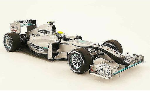 Mercedes F1 2009 1/18 Minichamps gp no.4 petronas n.rosberg showcar 2010 coche miniatura
