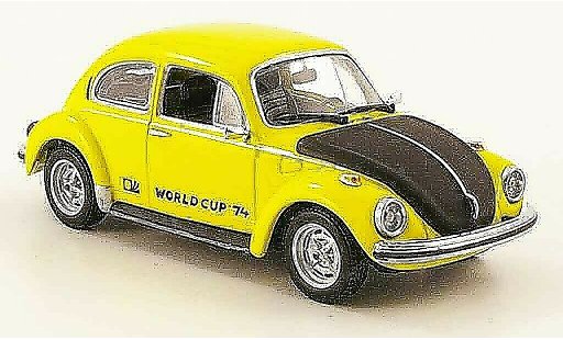 Volkswagen Coccinelle Base 1/43 Minichamps 1303 world cup amarillo negro 1974 coche miniatura