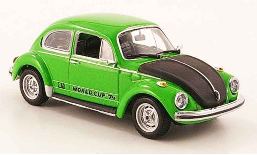 Volkswagen Coccinelle Base 1/43 Minichamps 1303 world cup verde negro 1974 coche miniatura
