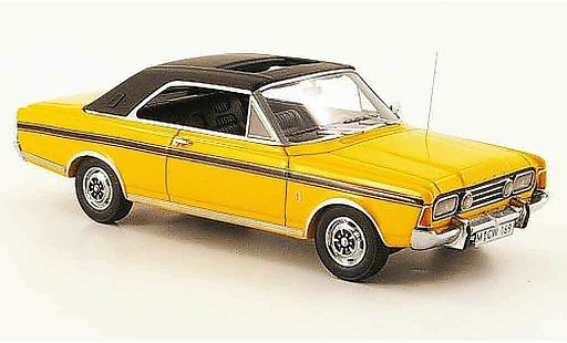 Ford Taunus 20M 1/43 Neo (P7b) amarillo schw. liavec. Auf. 300 coche miniatura