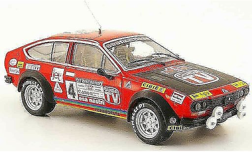 Alfa Romeo Alfetta gtv 2.0 1/43 M4 V no.4 guida tv rallye em 1980 coche miniatura