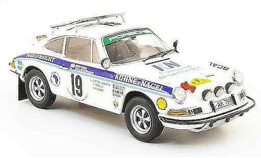 Porsche 911 RS 1/43 Schuco No.19 Kuhne & Nagel Safari Rally 1974 coche miniatura
