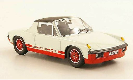 Porsche 914 Base 1/43 Schuco elfenbein/rojo coche miniatura