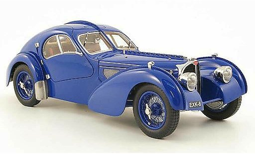 Bugatti 57 Atlantic 1/18 CMC SC coupe azul 1938 coche miniatura