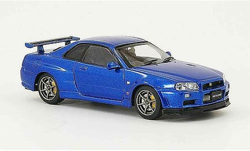 Nissan Skyline R34 1/43 Ebbro GT R V Spec II azul 2001 02 coche miniatura