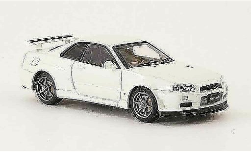 Nissan Skyline R34 1/43 Ebbro GT R V Spec II blanco 2001 02 coche miniatura