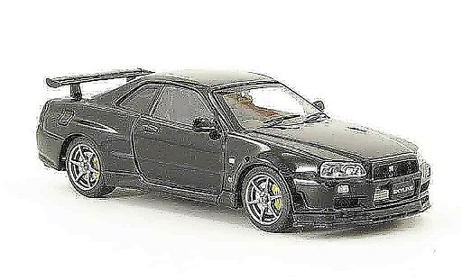Nissan Skyline R34 1/43 Ebbro GT R V Spec II negro 2001 02 coche miniatura