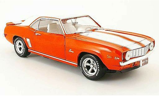 Chevrolet Camaro Z28 1/18 Ertl naranja/blanco 1969 coche miniatura