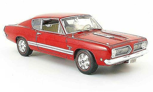 Plymouth Barracuda 1968 1/18 Highway 61 rojo coche miniatura