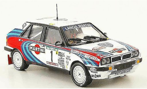 Lancia Delta HF Integrale 1/43 Mini Partes 16v no.1 ganador rallye portugal 1990 coche miniatura