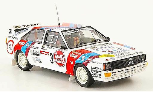 Audi Quattro rallye 1/43 Trofeu No.3 Duez Cantonati Metz Rally 1985 coche miniatura
