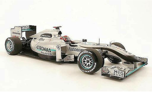 Mercedes F1 2010 1/18 Minichamps GP MGP W01 No.3 Petronas M.Schumacher Saison coche miniatura
