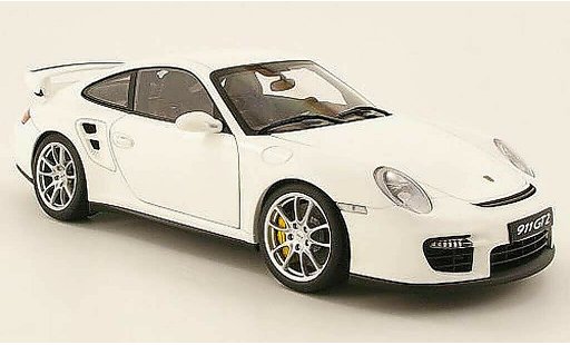 Porsche 911 GT2 1/18 Autoart blanc mat coche miniatura