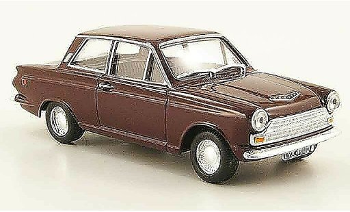 Ford Cortina GT 1/43 Cararama MkI rojo coche miniatura