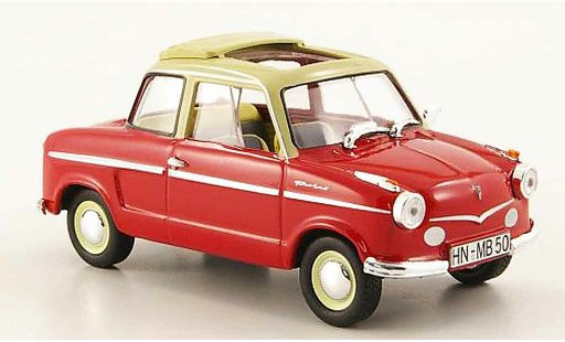 NSU Prinz Prinz I 1/43 Norev rojo beige avec geoffnetem techo plegable 1958 coche miniatura