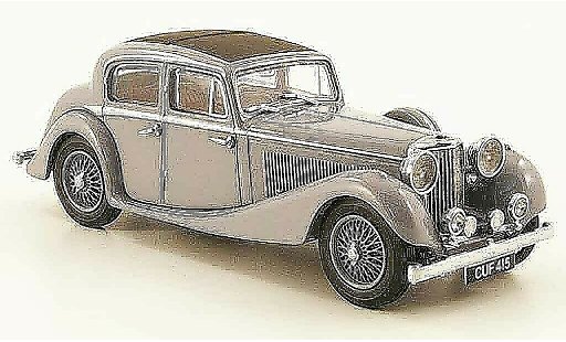 Jaguar SS Base 1/43 Oxford 2.5 saloon gris coche miniatura