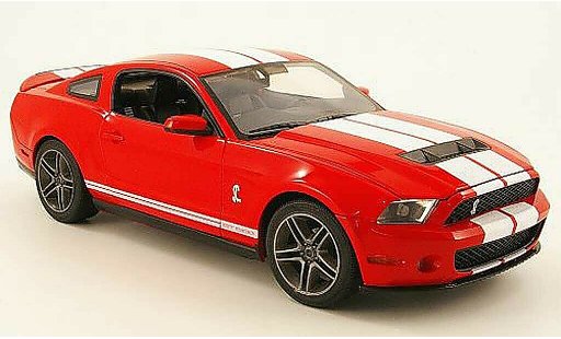 Shelby GT 500 2010 1/18 Greenlight rojo avec blanco bandes coche miniatura