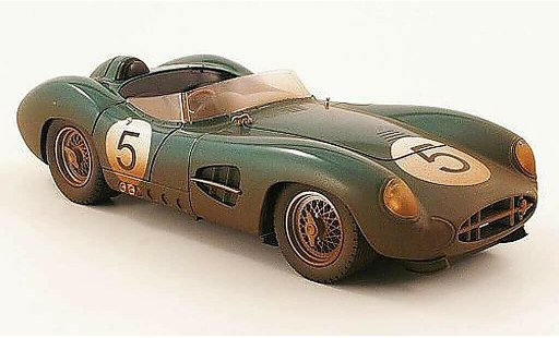 Aston Martin DBR1 course 1/18 Shelby Collectibles no.5 con rennspuren ganador 24h le mans 1959 coche miniatura