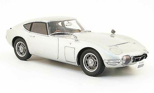 Toyota 2000 GT 1967 1/18 Autoart coupe gris coche miniatura