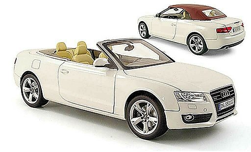 Audi A5 cabriolet 1/18 Norev Descapotable blanco 2009 coche miniatura
