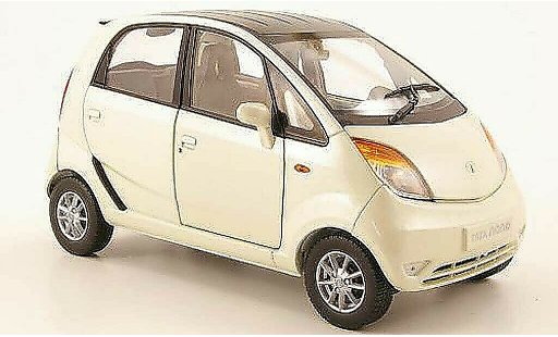 Tata Nano LX 1/18 Norev elfenbein 2009 coche miniatura