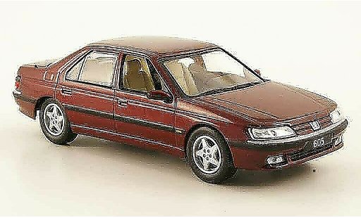 Peugeot 605 Base 1/43 Norev rojo 1998 coche miniatura