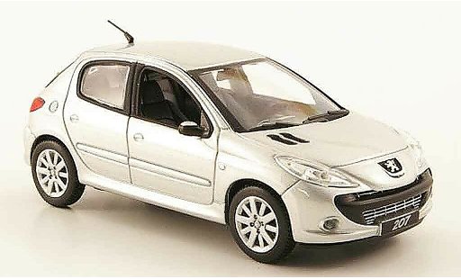 Peugeot 207 Base 1/43 Norev gris metallisee 5 portes 2008 coche miniatura