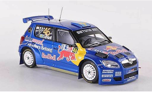 Skoda Fabia S2000 1/43 IXO No.46 Red Bull Rally Norwegen 2009 Sandell/Axelsson coche miniatura