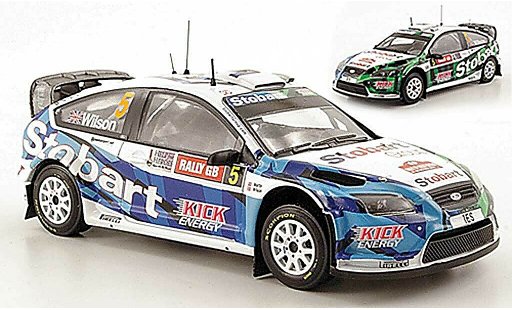 Ford Focus RS WRC 1/43 IXO 08 No.5 Stobart Rally Wales 2009 coche miniatura