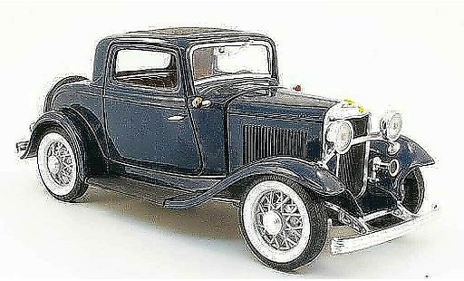 Ford Hot Rod 1932 1/18 Yat Ming 3 window coupe azul coche miniatura