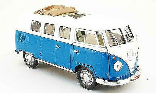 Volkswagen Combi Base 1/18 Yat Ming bus azul/blanco 1962 coche miniatura