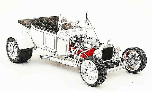 Ford Hot Rod 1923 1/18 Yat Ming t-bucket blanco abierto coche miniatura
