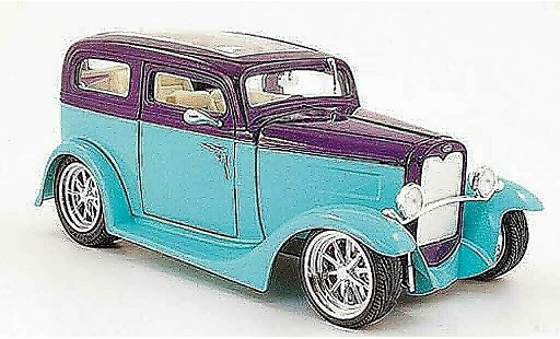 Ford Model A Sedan 1/18 Yat Ming turquesa/lila con Panoramatecho 1931 coche miniatura