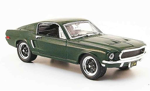 Ford Mustang Bullitt 1/43 Yat Ming GT Fastback verde coche miniatura