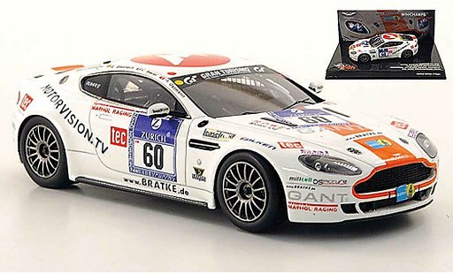 Aston Martin V8 Vantage GT4 gt4 1/43 Minichamps No.60 Team Bratke Motorsport 24h Nurburgring 2010 coche miniatura