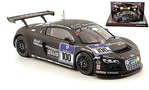 Audi R8 lms 1/43 Minichamps No.100 Team Abt 24h Nurburgring 2010 coche miniatura