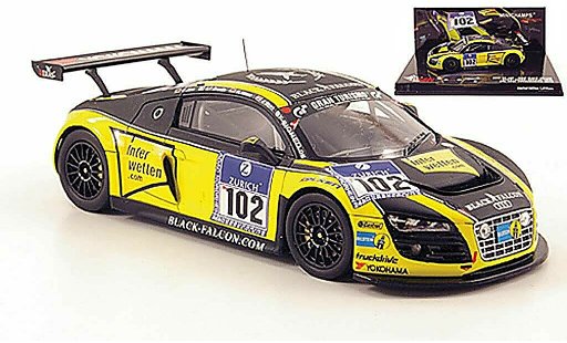 Audi R8 lms 1/43 Minichamps No.12 Team negro Falcon 24h Nurburgring 2010 coche miniatura